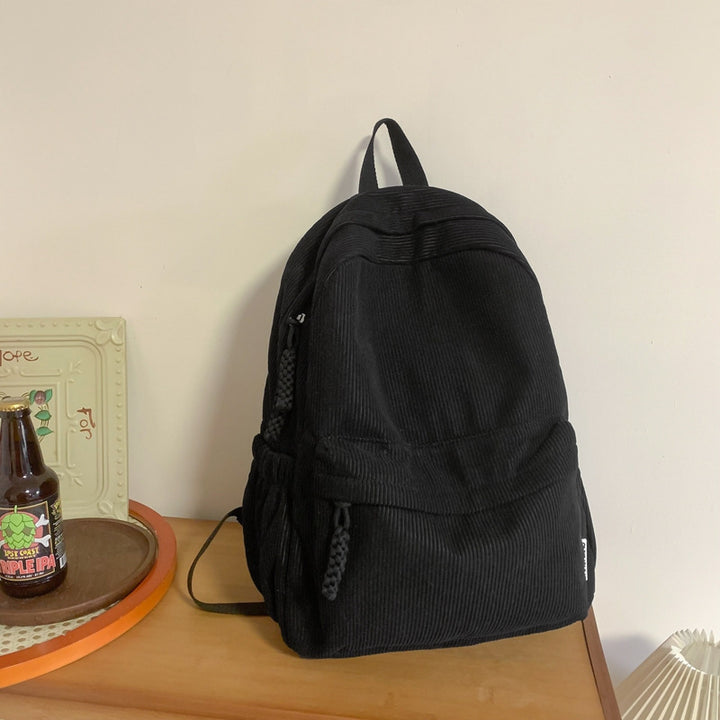 Cord Backpack with Versatile Compartments and Ergonomic Design Bowlift