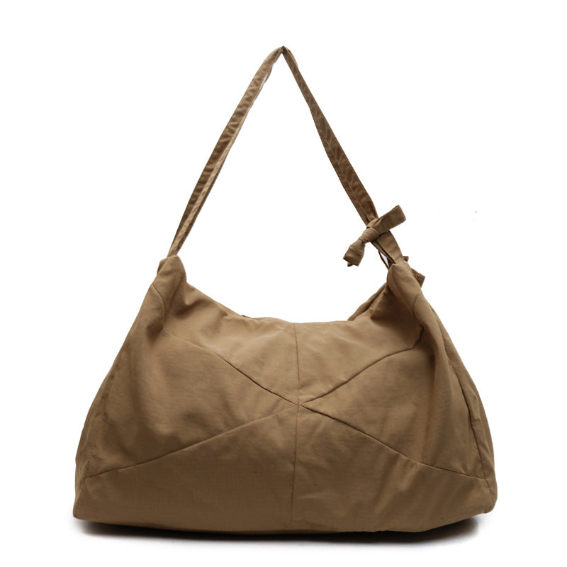 Textured Fabric Shoulder Hobo Bag Bowlift