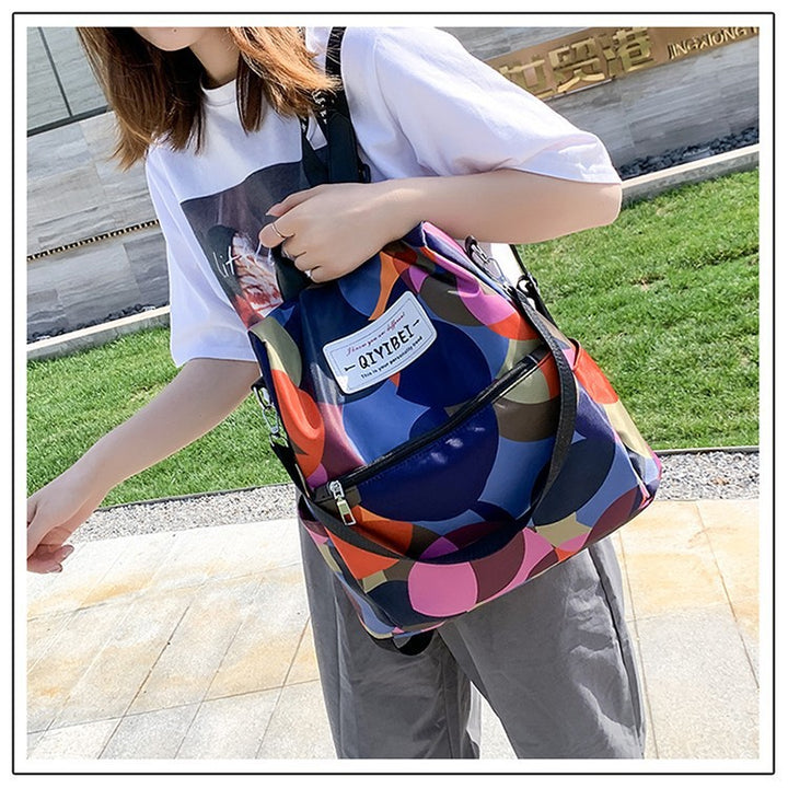 Colorful Geometric Pattern Backpack Bowlift