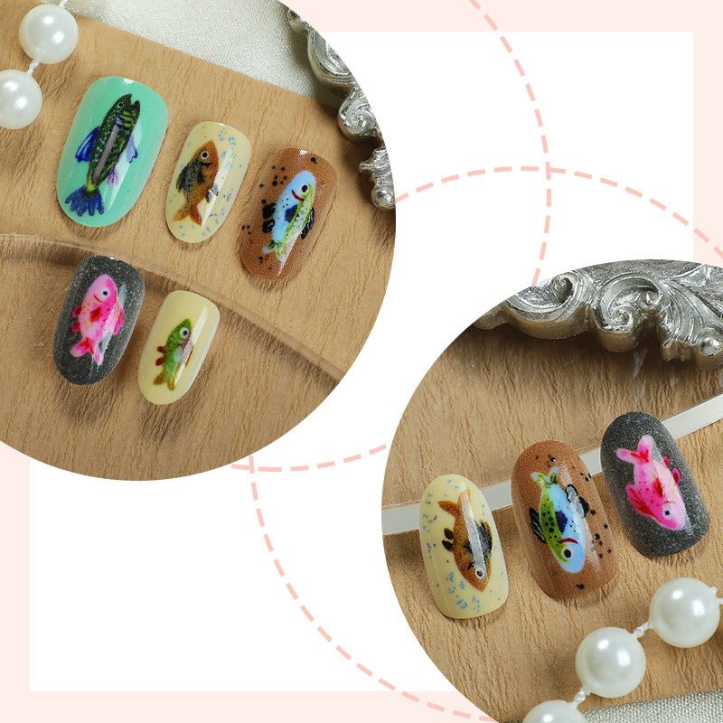 Creative Press-On Nail Art Set with Unique Insect Designs Bowlift