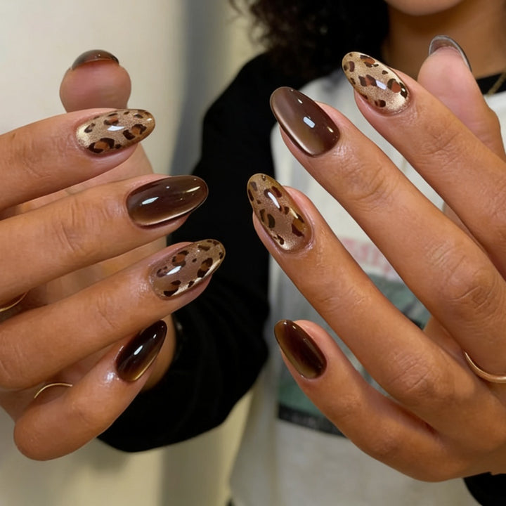 Floral Design Stiletto Press-On Nails