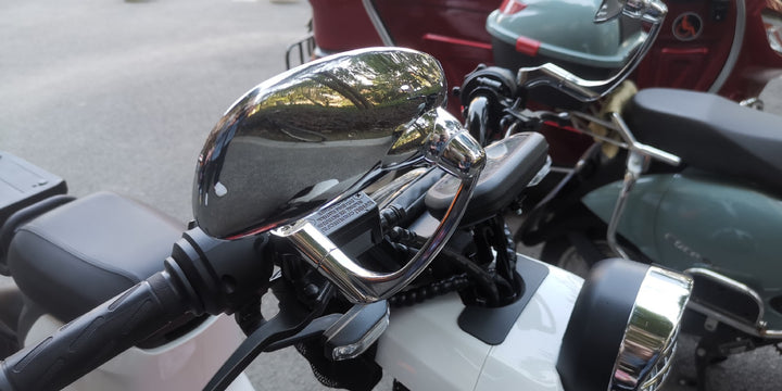 Chrome Plated Adjustable Motorcycle Mirrors Bowlift
