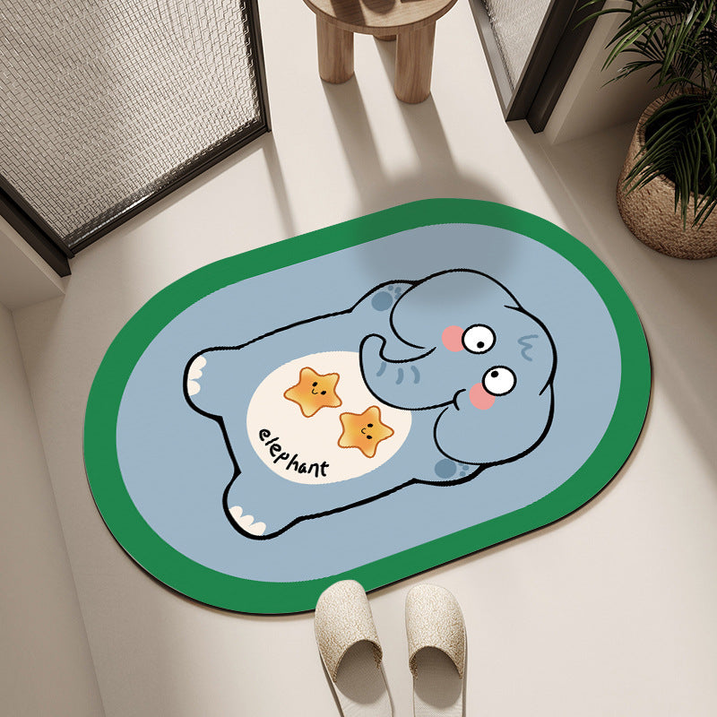Cute Cartoon Dog Bath Mat Bowlift