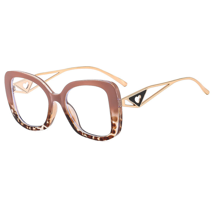 Ladies fashionable oversized sunglasses with luxurious heart detail Bowlift