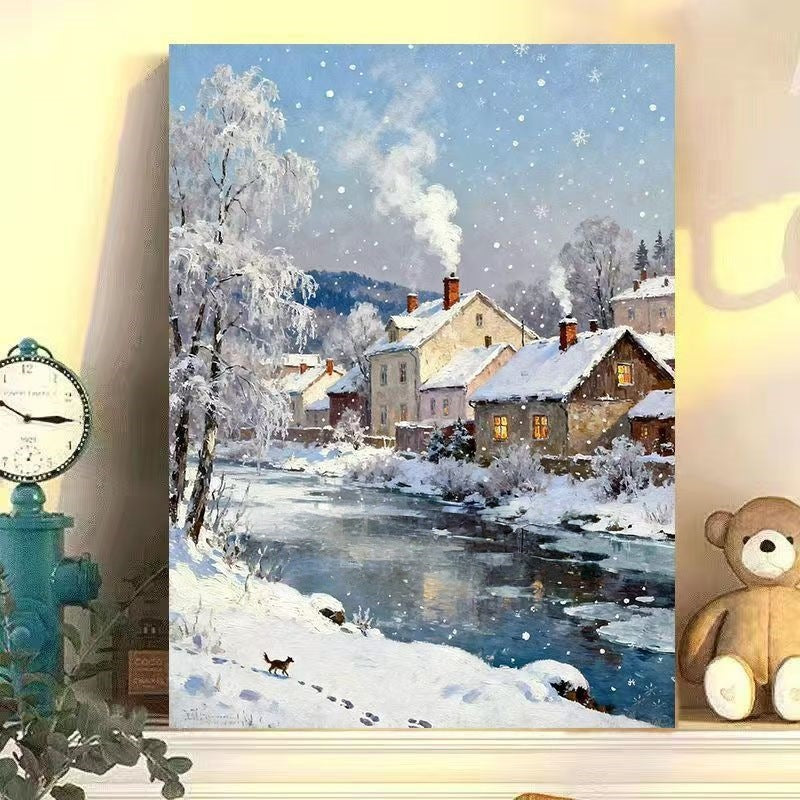 Winter Wonderland Landscape Canvas Art Bowlift