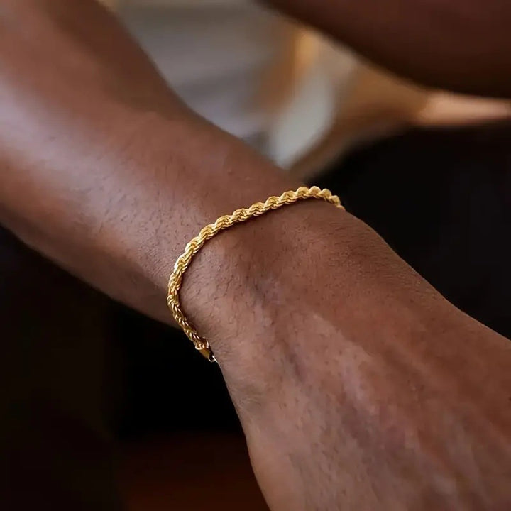 Layered Gold Chain Bracelet Set Bowlift
