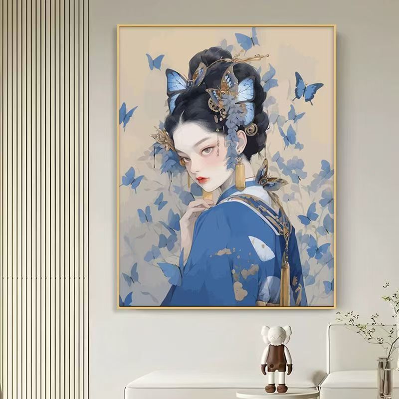 Elegant Butterfly-Themed Canvas Art Print Bowlift