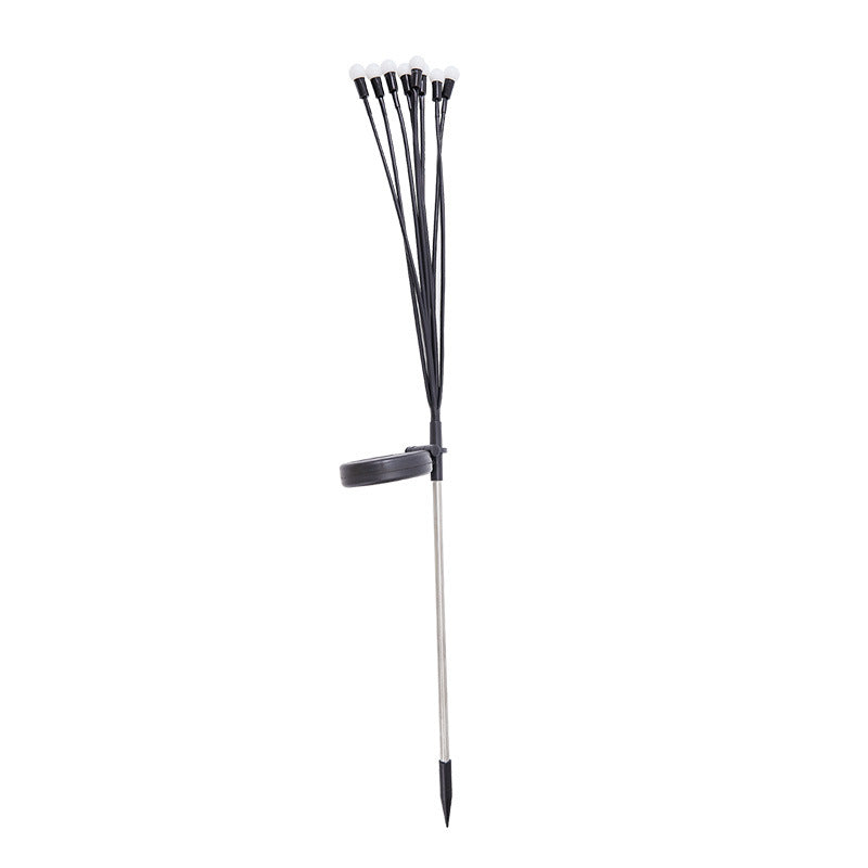 Solar LED Dandelion Garden Stake Lights With Flexible Multi-Head Stems And Integrated Solar Panel Bowlift
