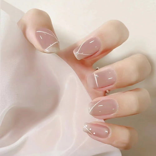 Elegant Decorative Press-On Nail Set