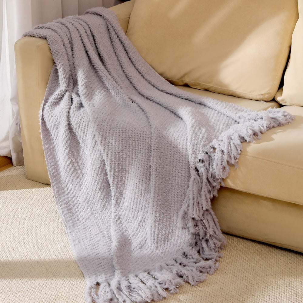 Soft Textured Throw Blanket Bowlift