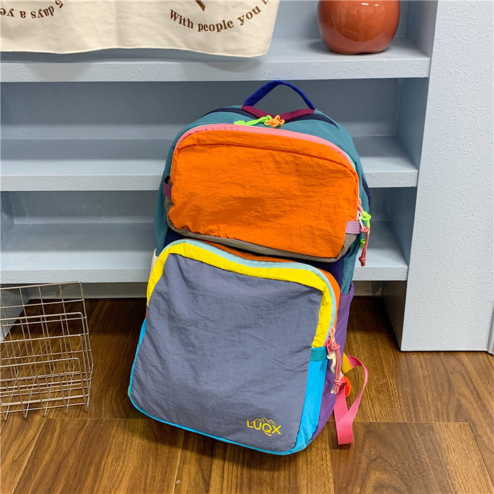 Multi-Compartment Colorful Backpack Bowlift