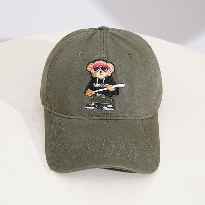 Men's Embroidered Cartoon Character Baseball Cap Bowlift