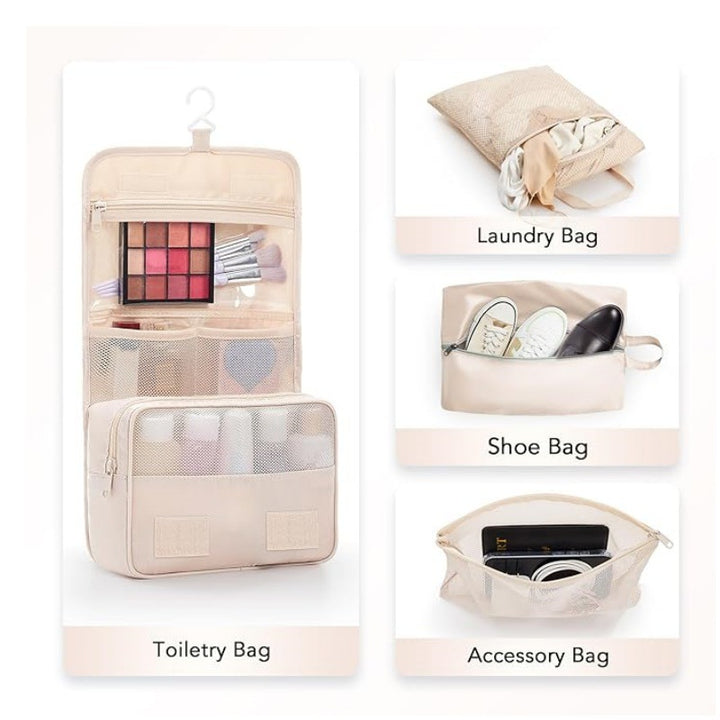 Travel cosmetics set with compartments and practical organizer Bowlift