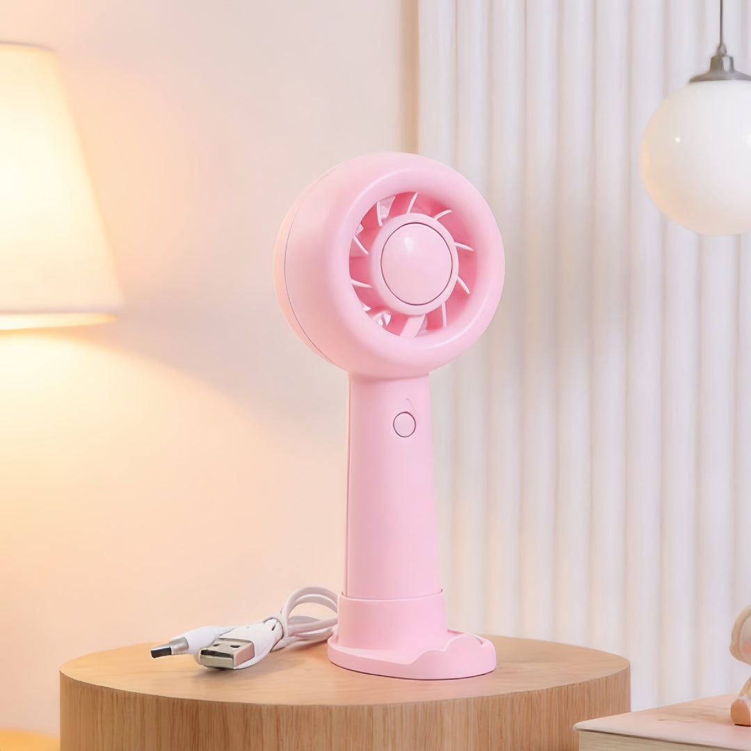 Ladies portable hand fan with gentle airflow and USB charging function Bowlift