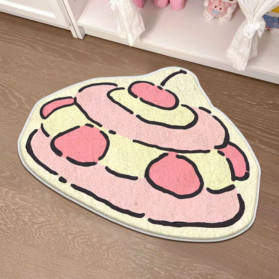 Children's Playful Cat-Shaped Area Mat Bowlift