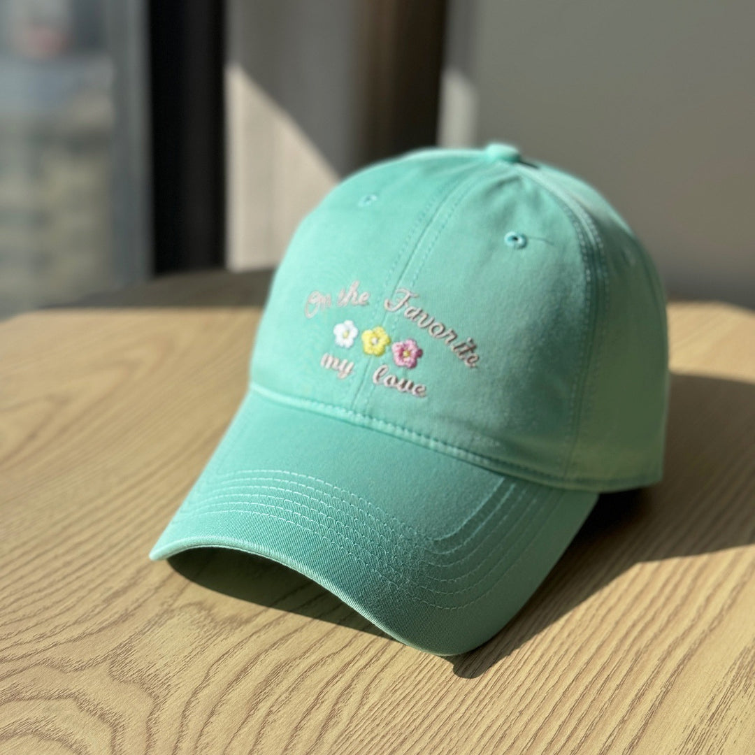 Women's Embroidered Text Cap Bowlift