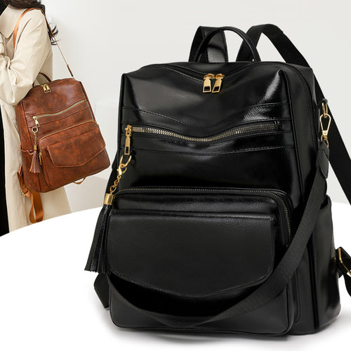 Multifunctional Stylish Leather Backpack Bowlift