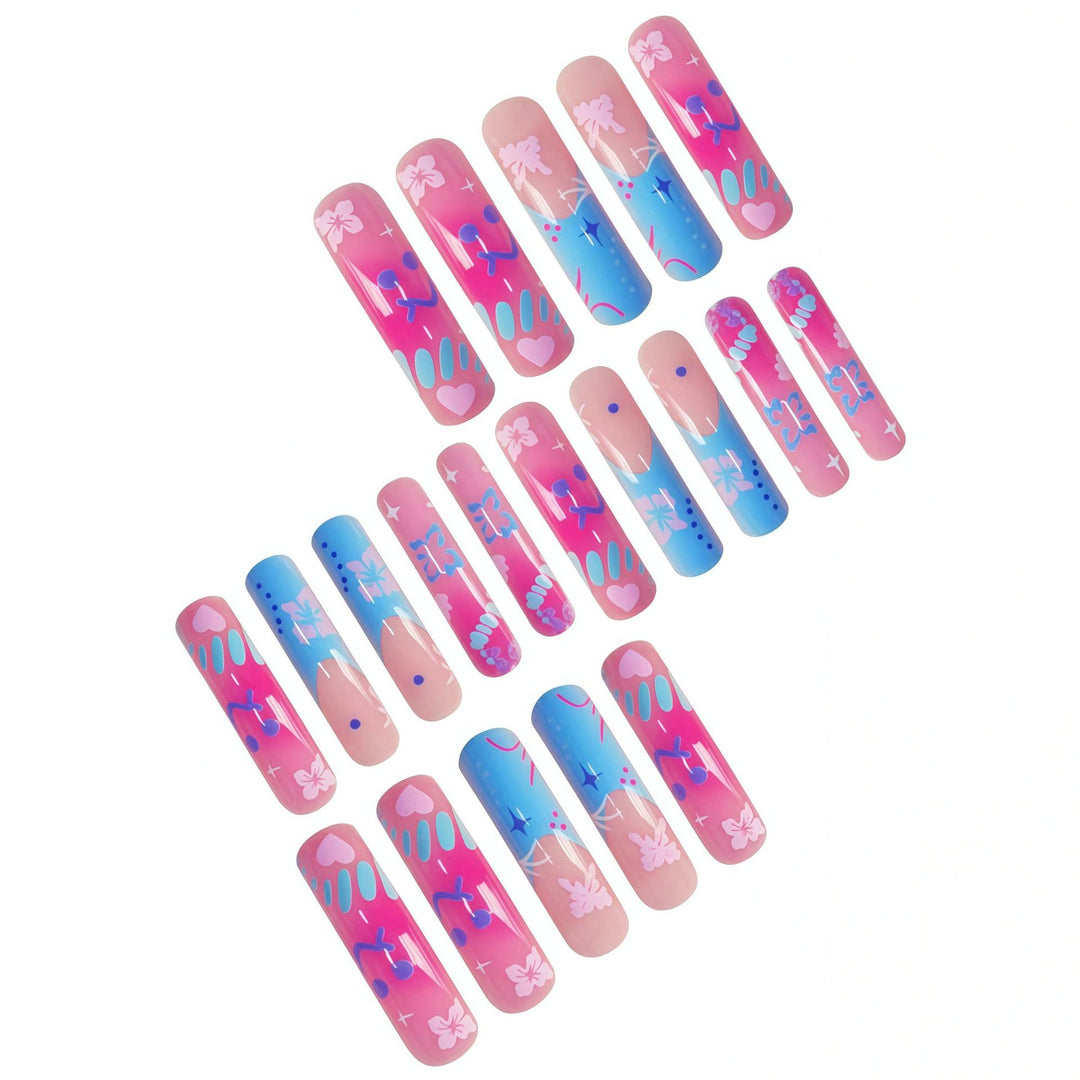 Artistic Press-On Nail Extensions Bowlift