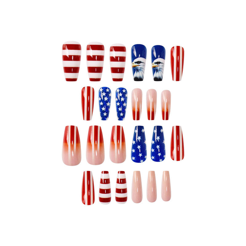 Patriotic Themed Press-On Nail Art Bowlift