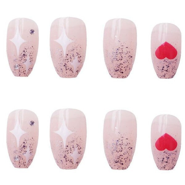Glamorous Rhinestone-Embellished Press-On Nail Set Bowlift 1790727203