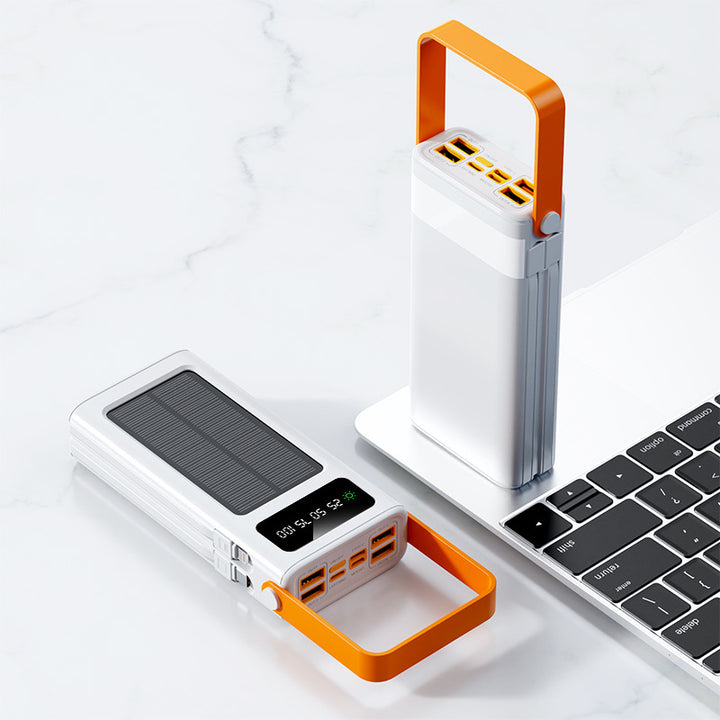 Portable Solar Power Bank with Multifunctional Charging Indicator Bowlift