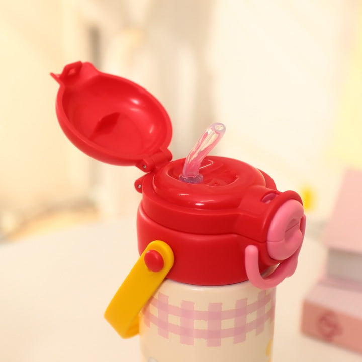 Insulated Stainless Steel Drink Bottle with Cheerful Flower Pattern Bowlift