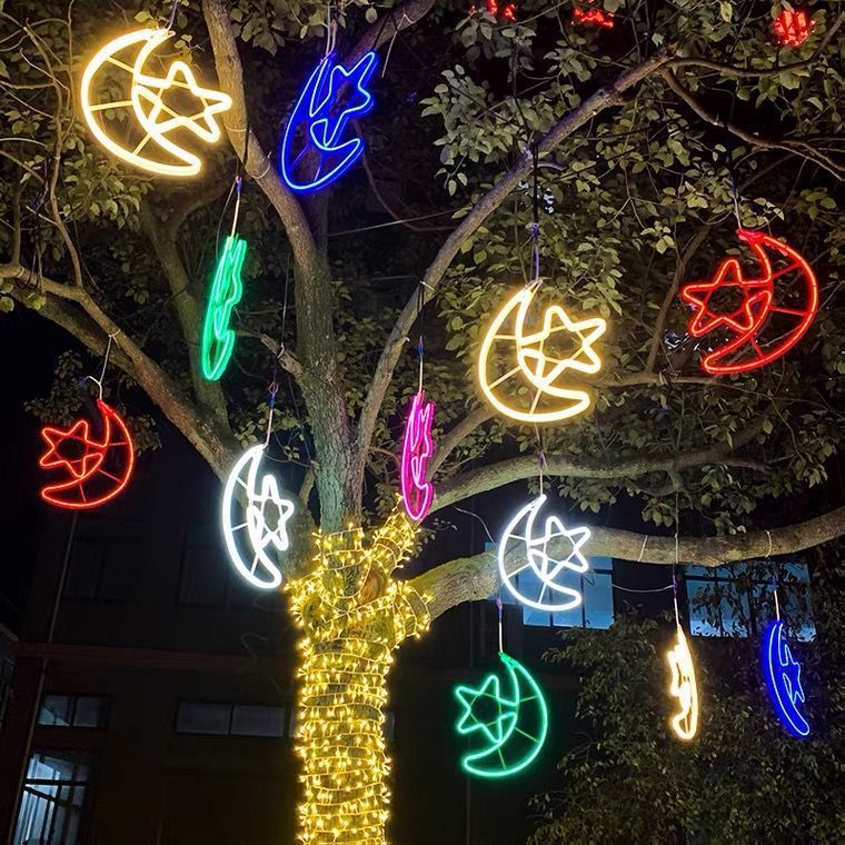 Decorative LED Moon String Lights Bowlift