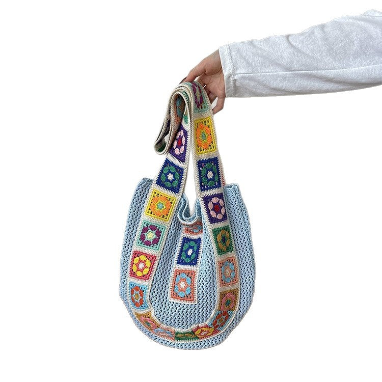 Crochet Patchrk Sling Bag Bowlift