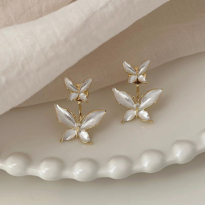 Delicate Butterfly-Inspired Stud Earrings Bowlift
