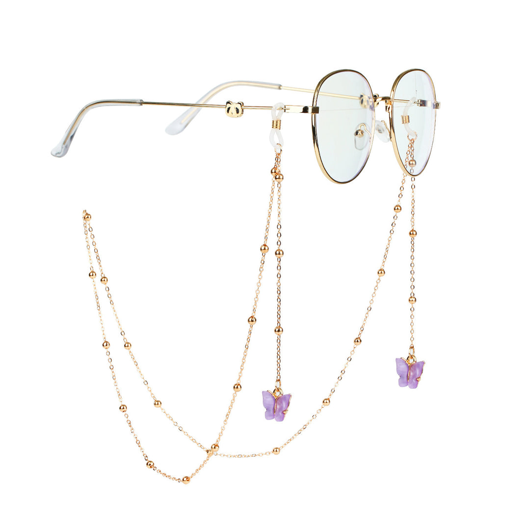 Glasses chain with butterfly pendants Bowlift