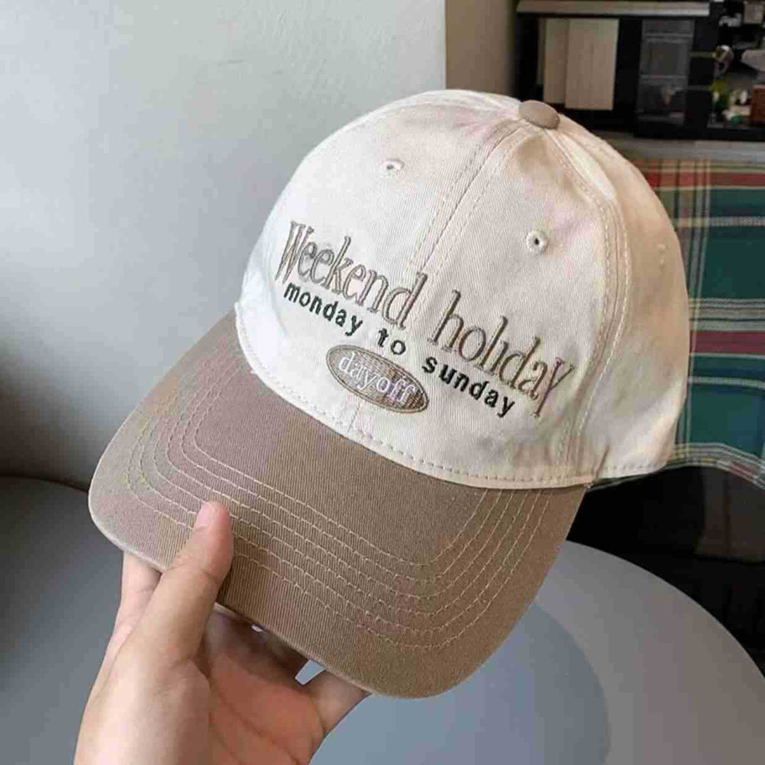 Women's Casual Embroidered Adjustable Cap Bowlift