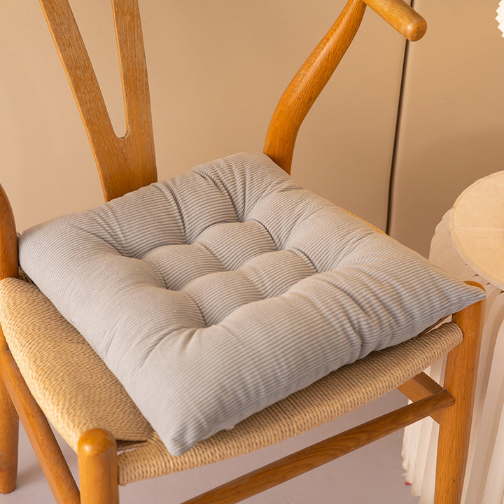 Tufted corduroy seat cushion with high-density polyester fill and anti-slip backing Bowlift