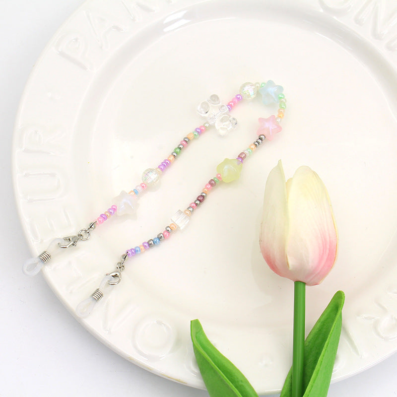 Decorative Beaded Eyewear Chain Bowlift