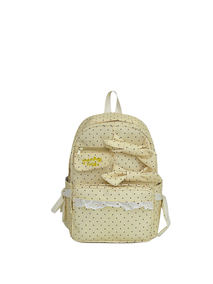 Backpack with Playful Bows and Practical Storage Solutions Bowlift