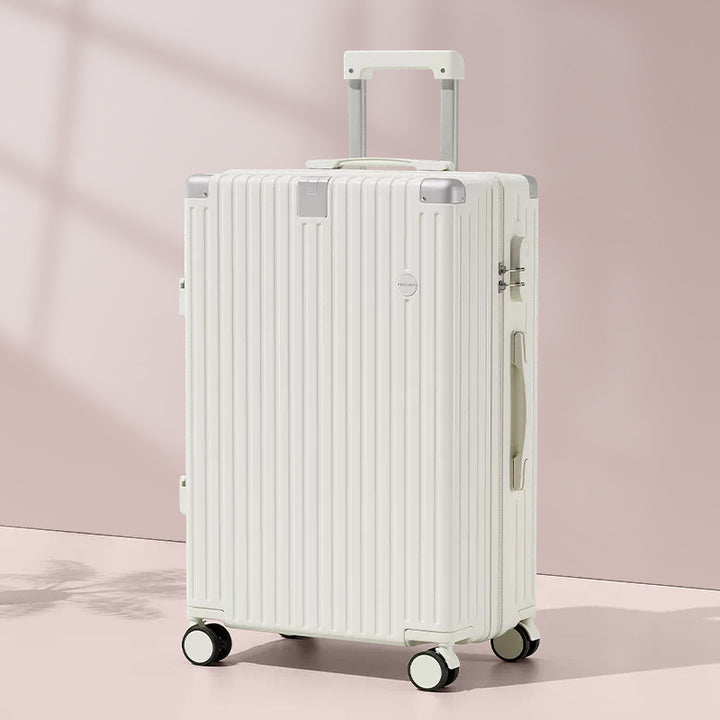 Unisex Textured Lightweight Spinner Luggage Bowlift