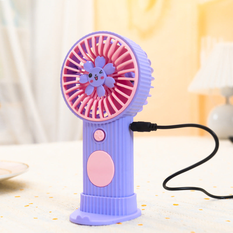 Portable Mini Air Fan with Cheerful Flower Design Bowlift