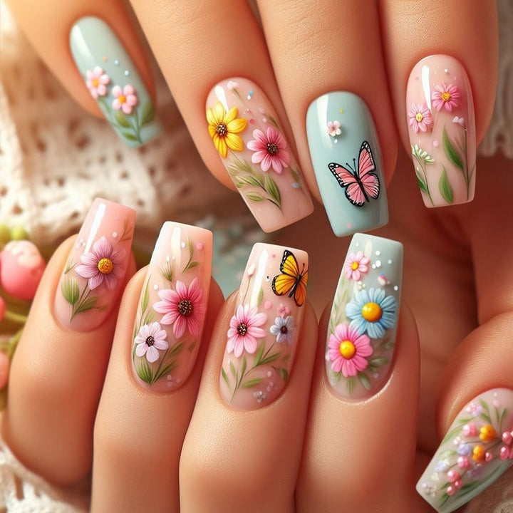 Floral Gradient Nail Art Design Kit Bowlift