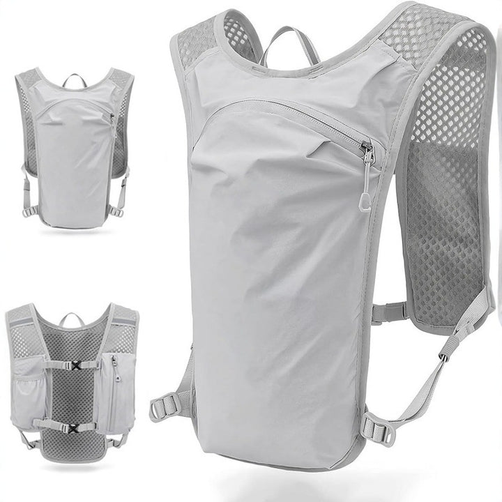 Sporty hydration backpack with mesh inserts and multiple compartments Bowlift