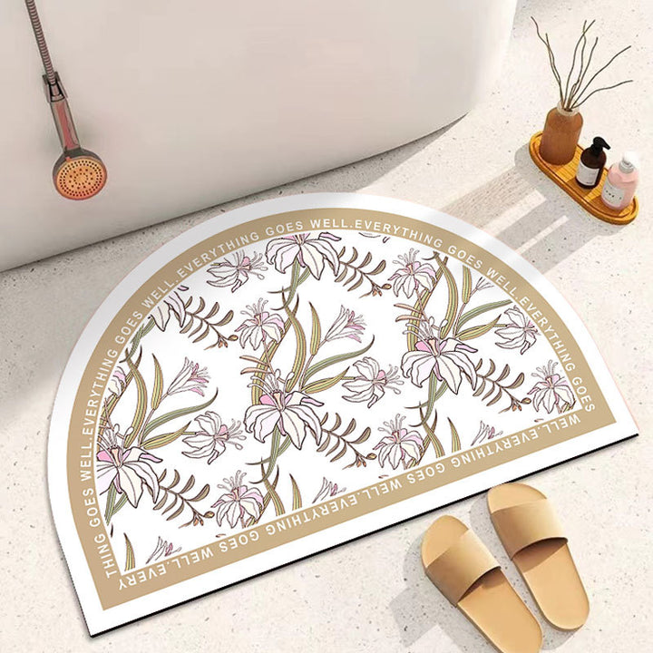 Decorative Half-Circle Bath Mat Bowlift
