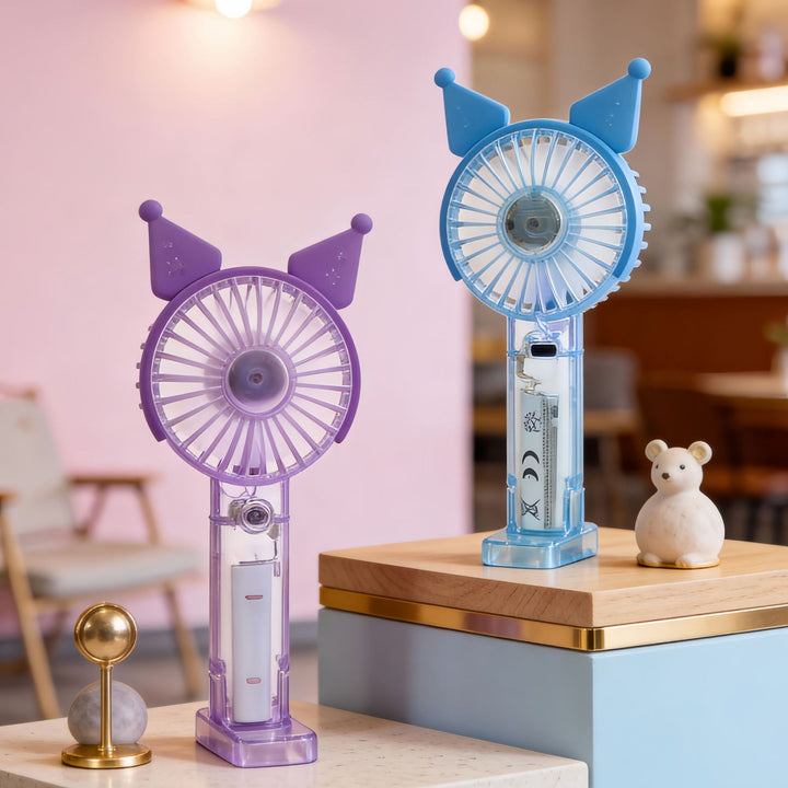 Portable hand-held fan with animal design and USB charging function Bowlift
