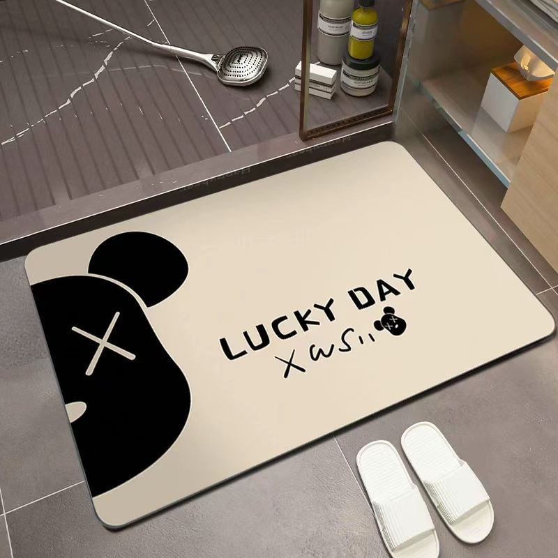 Playful Bear-Themed Bathroom Mat Bowlift