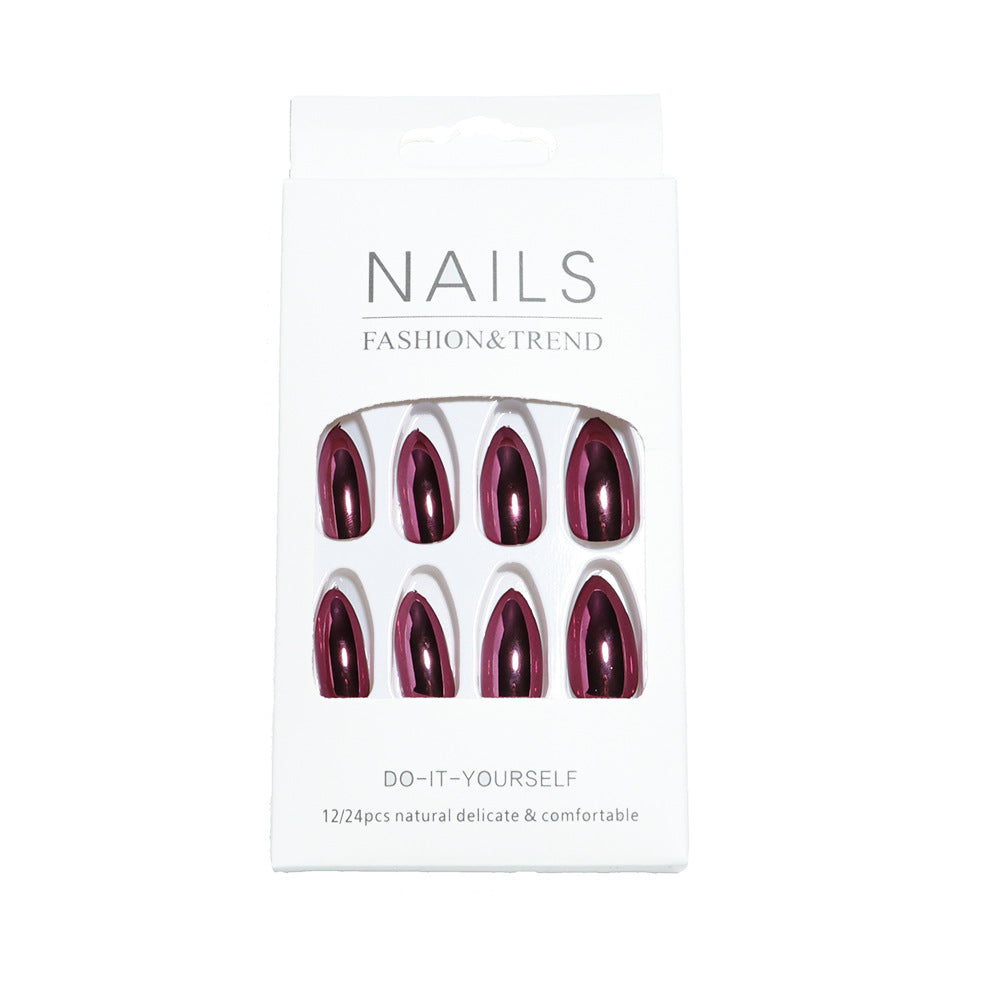 Premium Glossy Almond-Shaped Press-On Nails Bowlift 1787225060
