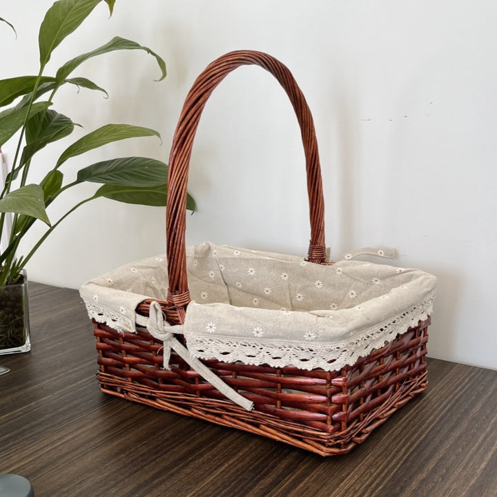 Decorative Woven Storage Basket Bowlift