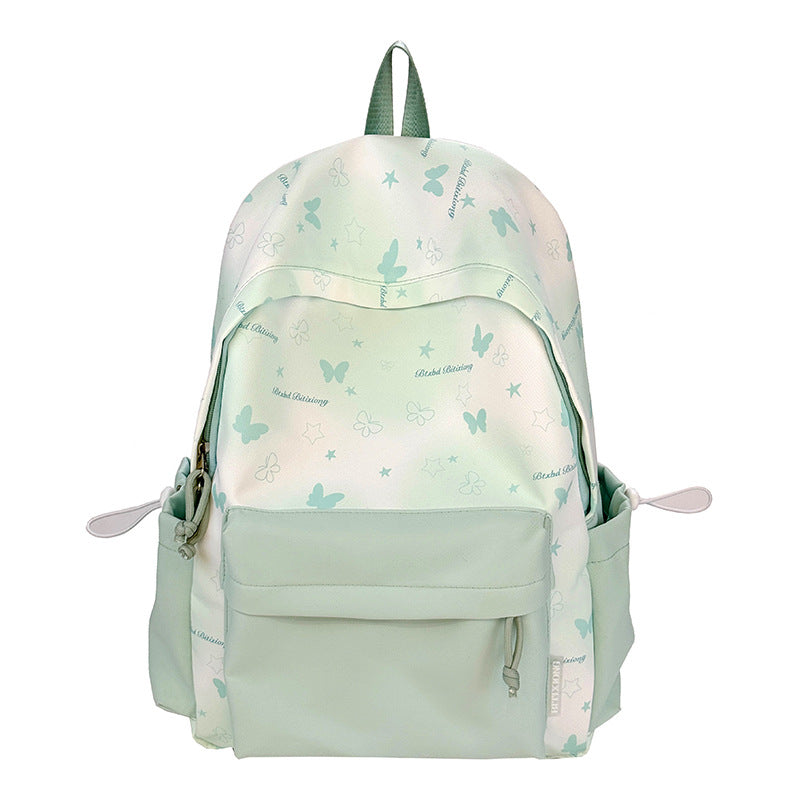 Leisure Backpack with Floral Appliqués Bowlift
