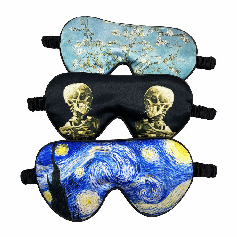 Unisex soft ergonomic sleep mask with contoured eye area and adjustable elastic band Bowlift