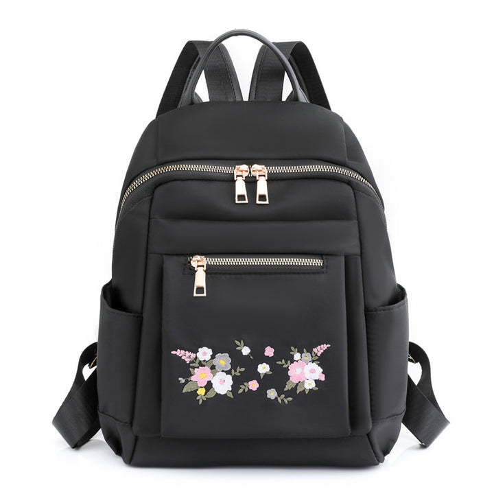 Floral Embroidered Backpack Bowlift