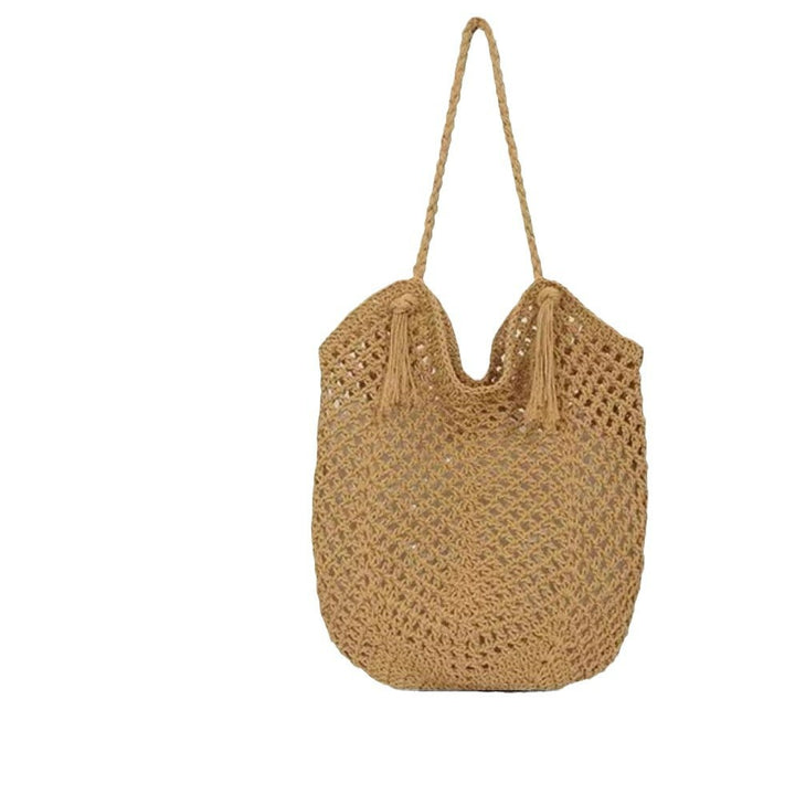 Handcrafted straw bag with tassels Bowlift
