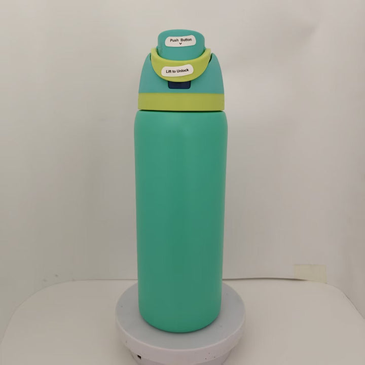 Double-Wall Vacuum Insulated Stainless Steel Travel Bottle With Flip Straw Leakproof Lid And Character Print