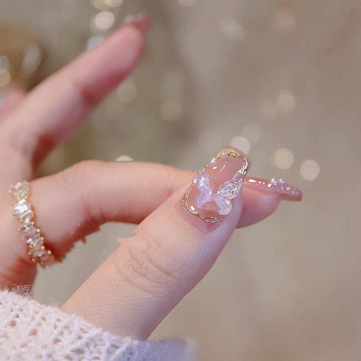 Premium Decorative Press-On Nail Design Bowlift