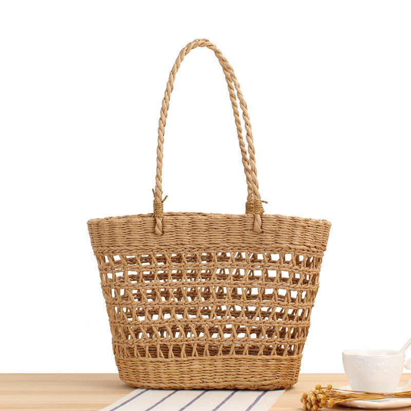 Woven Beach Bag Made of Natural Material Bowlift